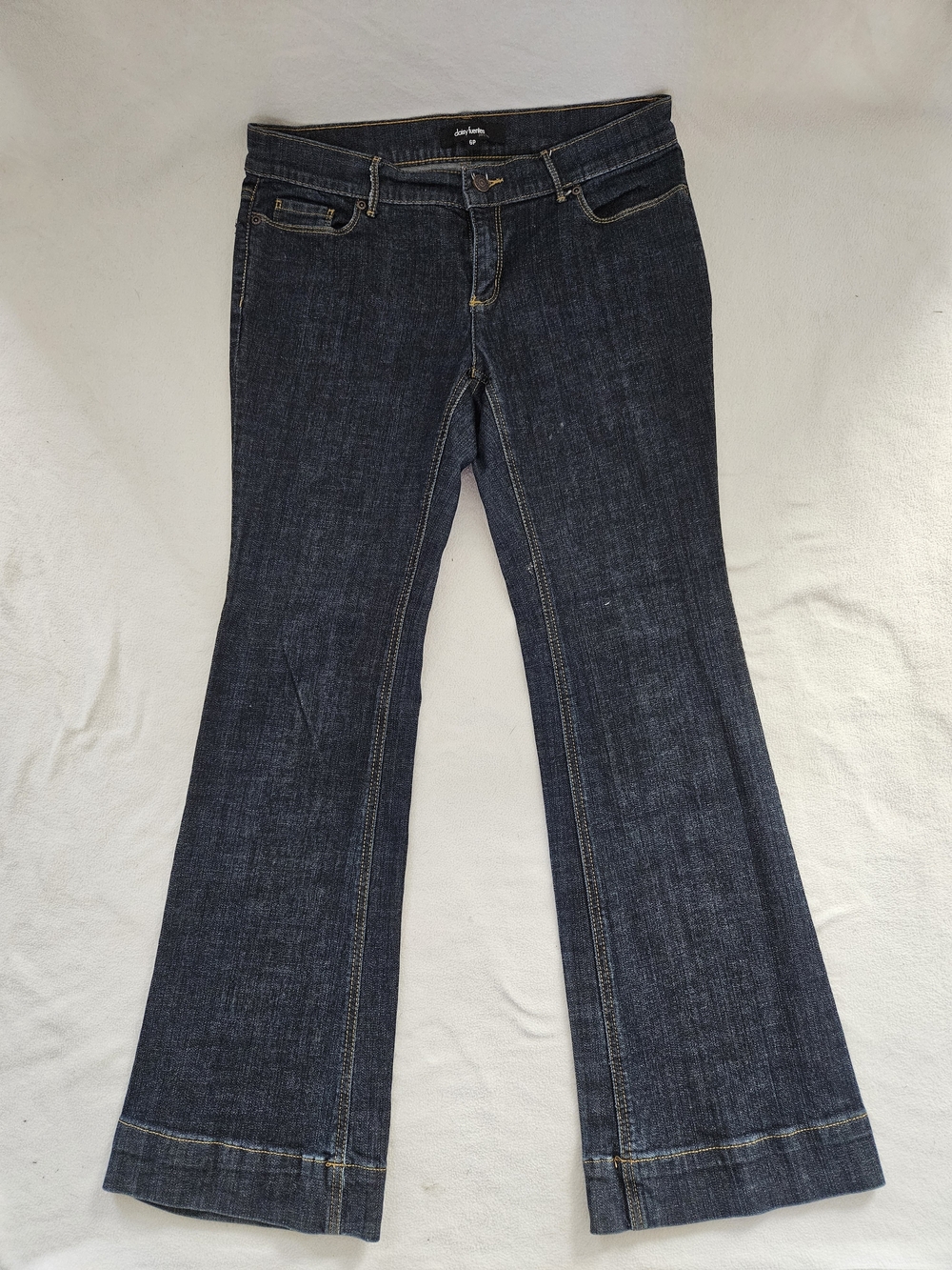 Daisy Fuentes Dark Indigo Flare Jeans